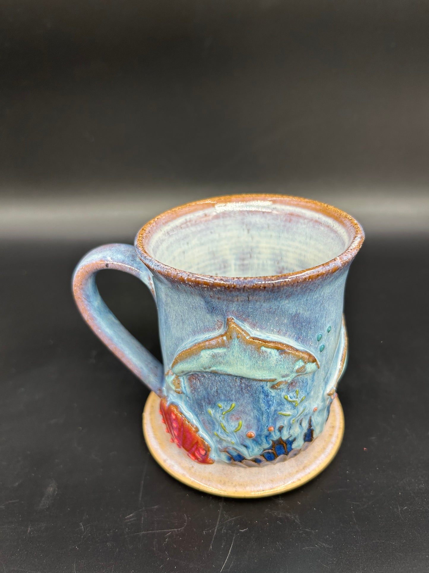 MEDIUM Wrap Around Dolphin Mug 2