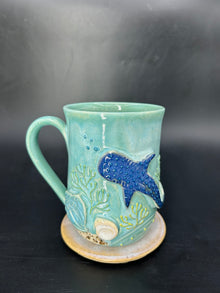 LARGE WRAP AROUNG whale shark / turtle mug 7