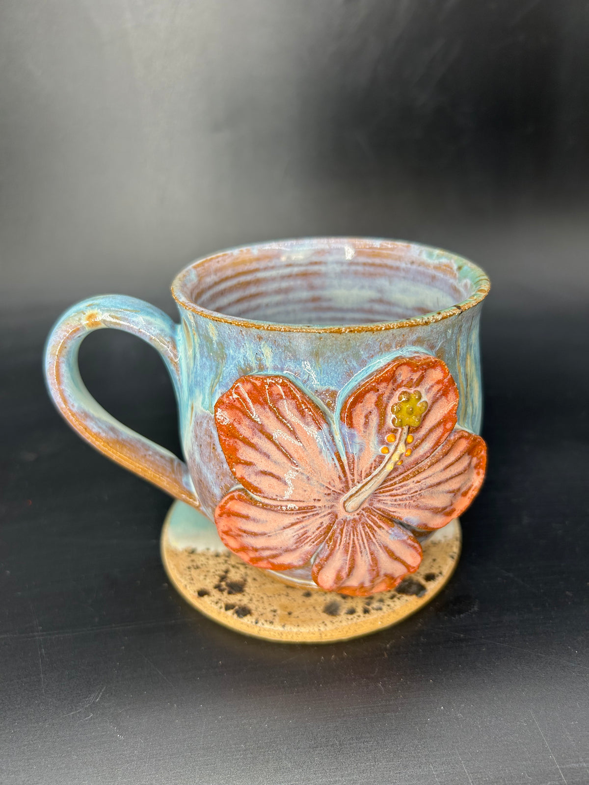 MEDIUM hibiscus flower mug 2