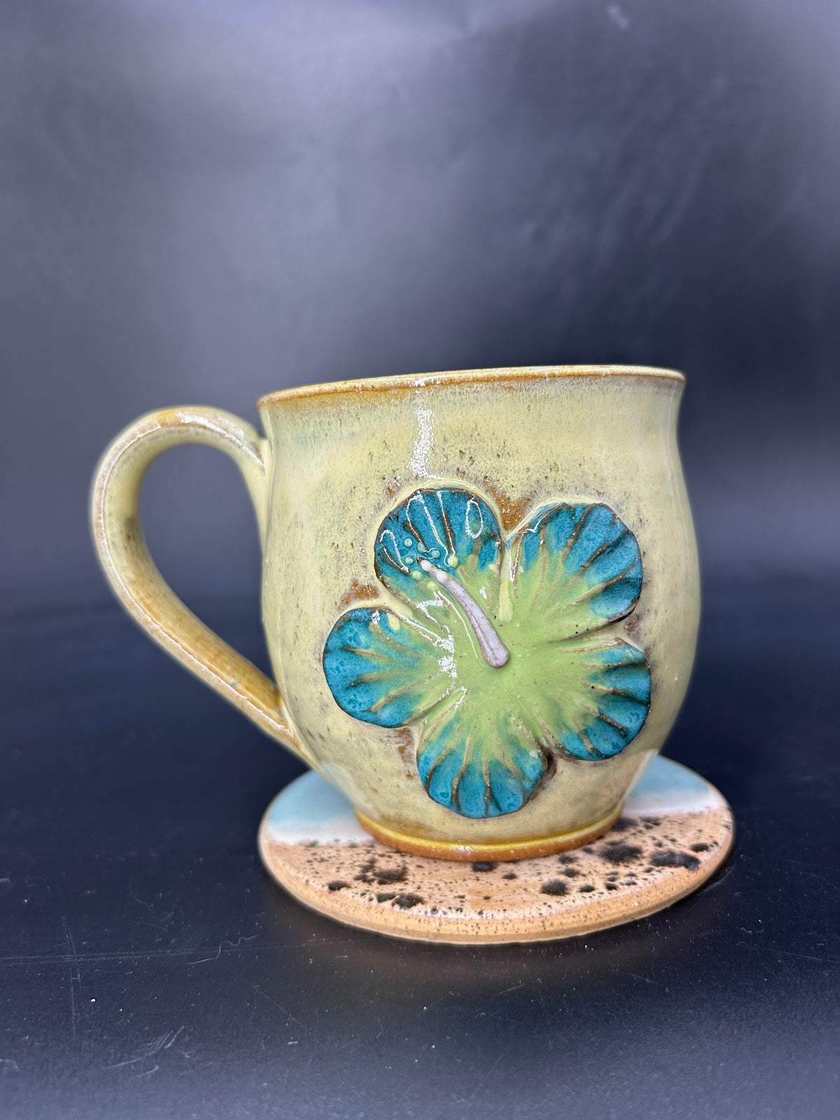 MEDIUM hibiscus flower mug 11