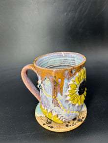 MEDIUM sunflower / bee mug 3