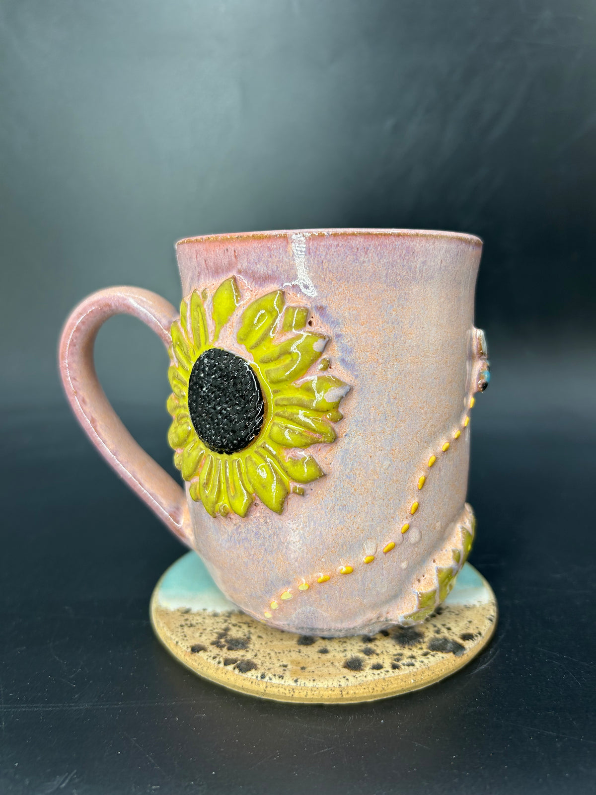 IMPERFECT - MEDIUM sunflower / bee mug