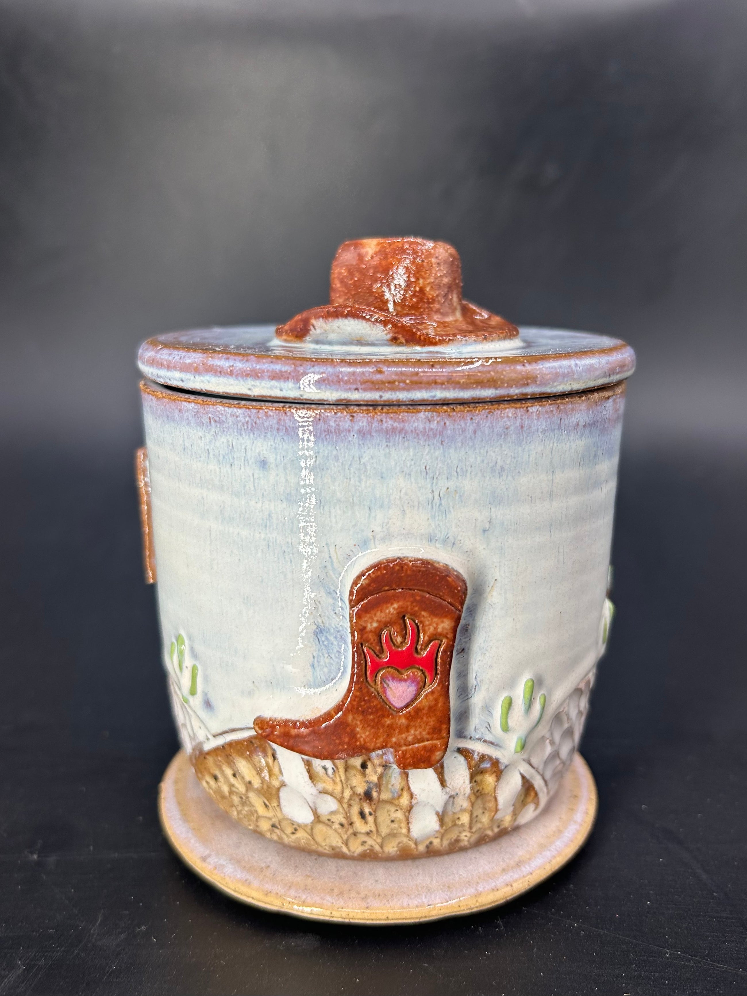 NEW - WRAP AROUND country cowboy cactus BUTTER BELL