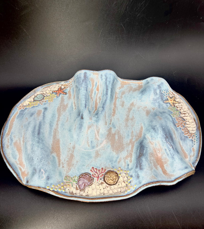 NEW - LARGE  CHARCUTERIE BOARD - textured coral