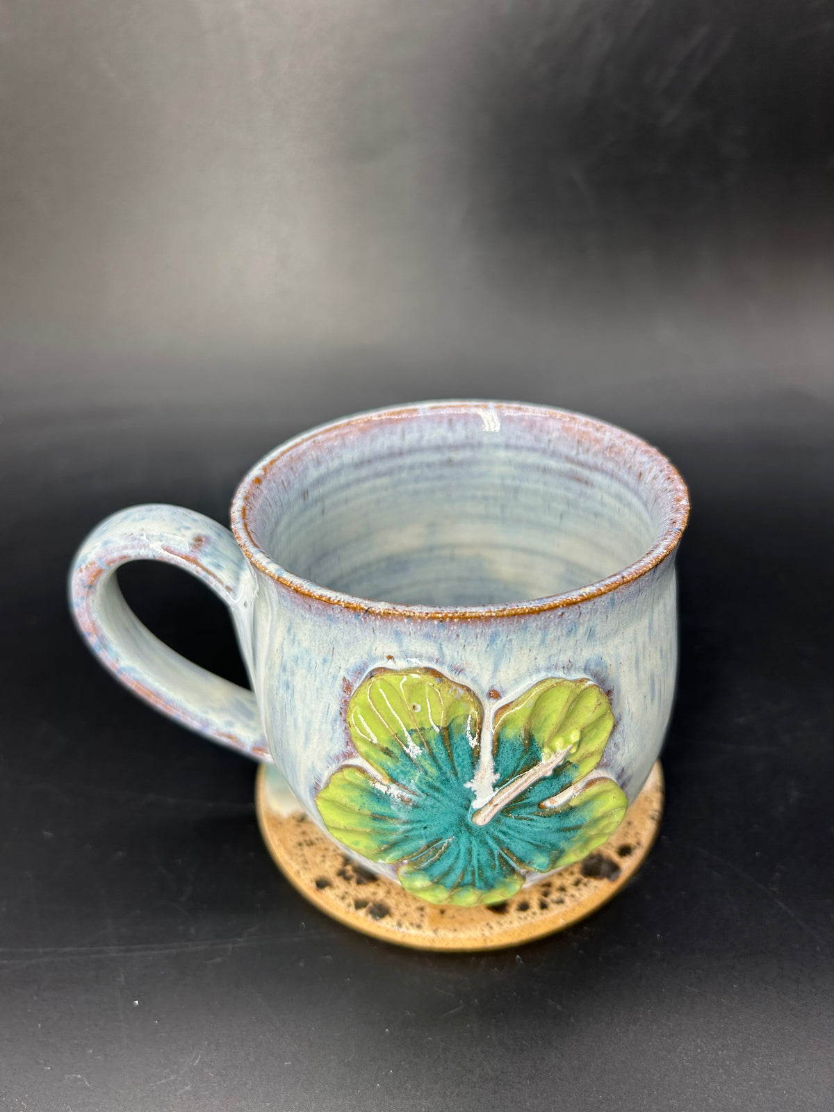 MEDIUM hibiscus flower mug 14