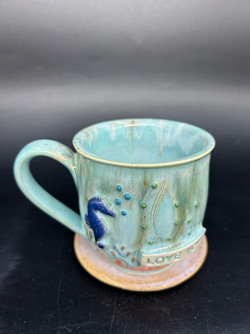 MEDIUM seahorse mug 2 - LOVE YOU