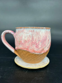 MEDIUM Pink candy dripping mug 24