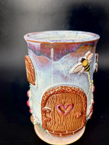 NEW - fairy door / Bee-Mushroom VASE