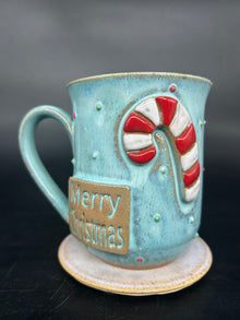 MEDIUM candy cane mug 10 - MERRY CHRISTMAS
