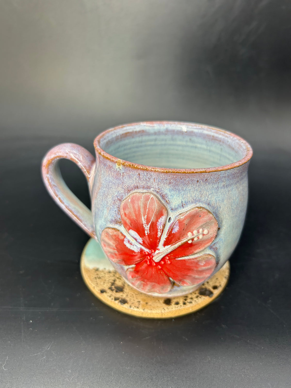 MEDIUM hibiscus flower mug 3