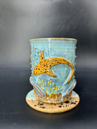 MEDIUM WRAP AROUND - whale shark / leopard shark mug 8