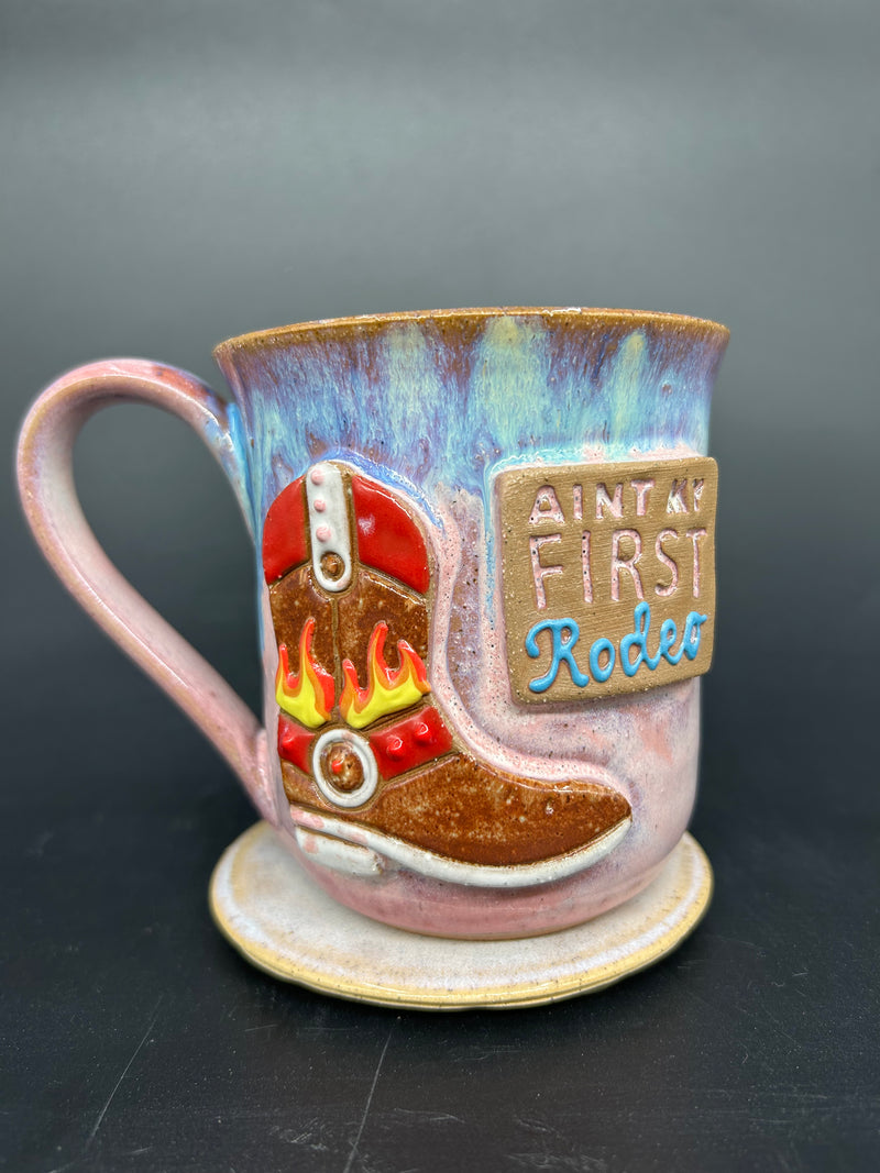 MEDIUM Country Cowgirl boot mug 6