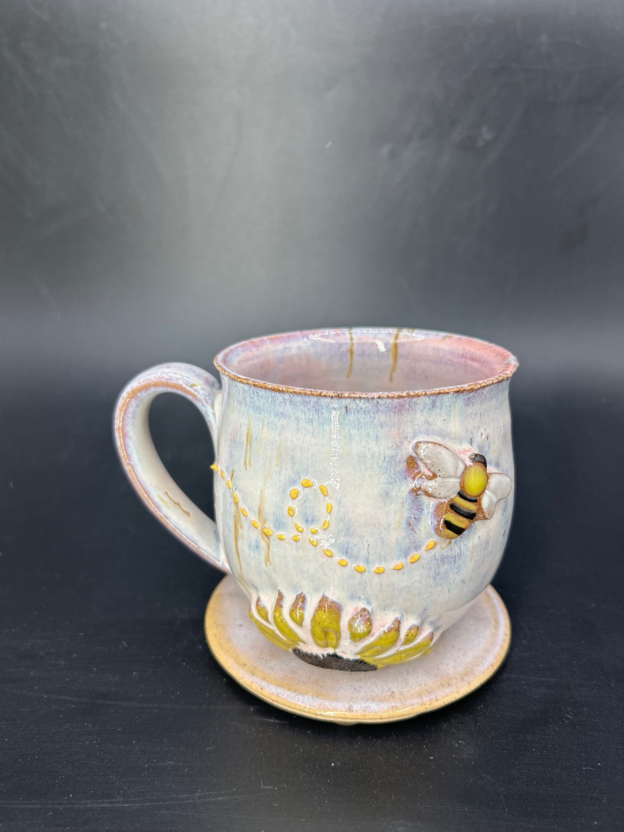 MEDIUM bee / sunflower mug 11