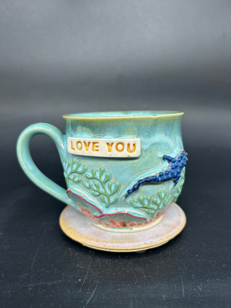 MEDIUM whale shark mug 21 - LOVE YOU