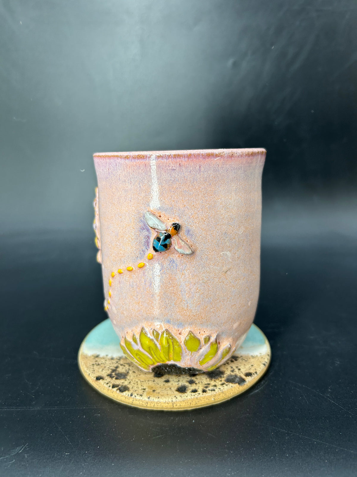 IMPERFECT - MEDIUM sunflower / bee mug