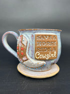 Country cowgirl boot mug - SAVE A HORSE RIDE A COWGIRL