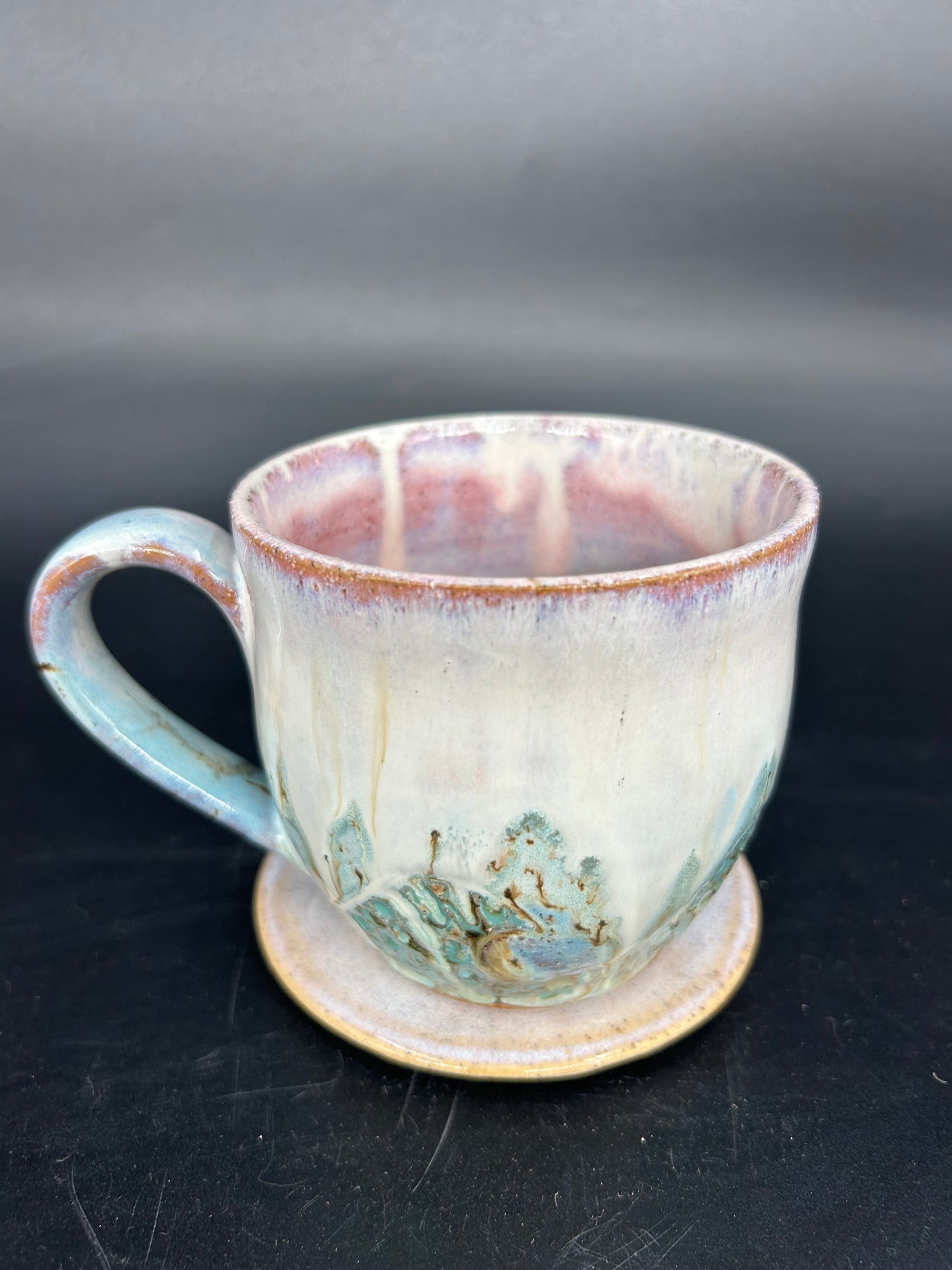 MEDIUM Wave drippy glaze mug 21