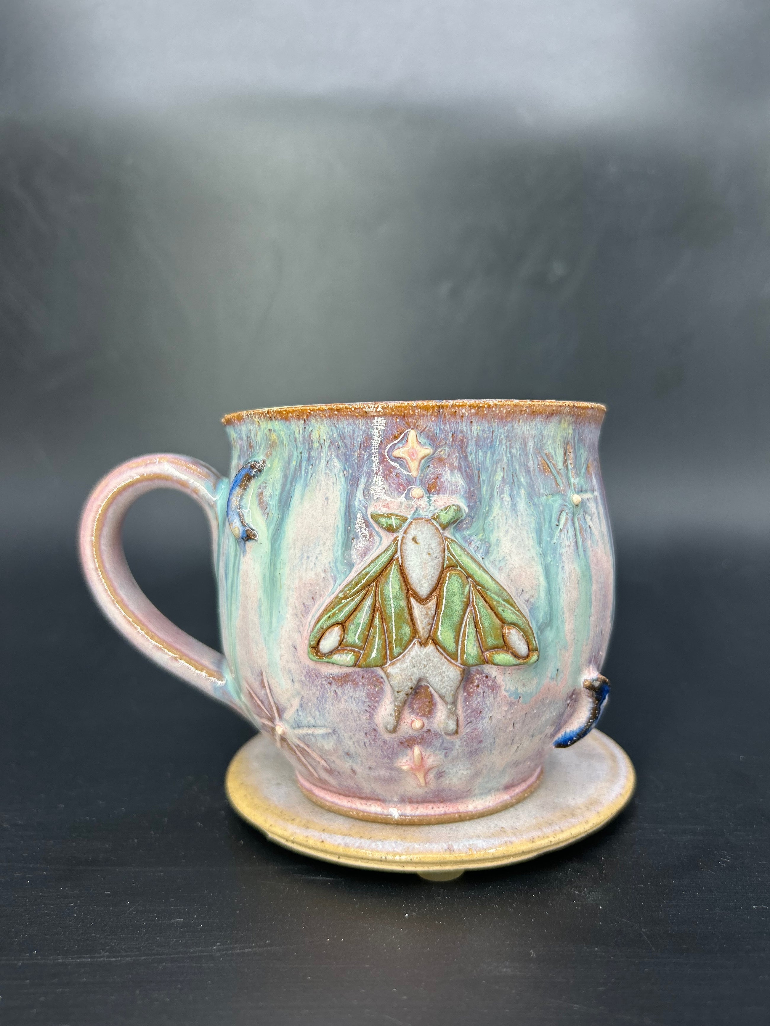 MEDIUM moon / moth mug 12