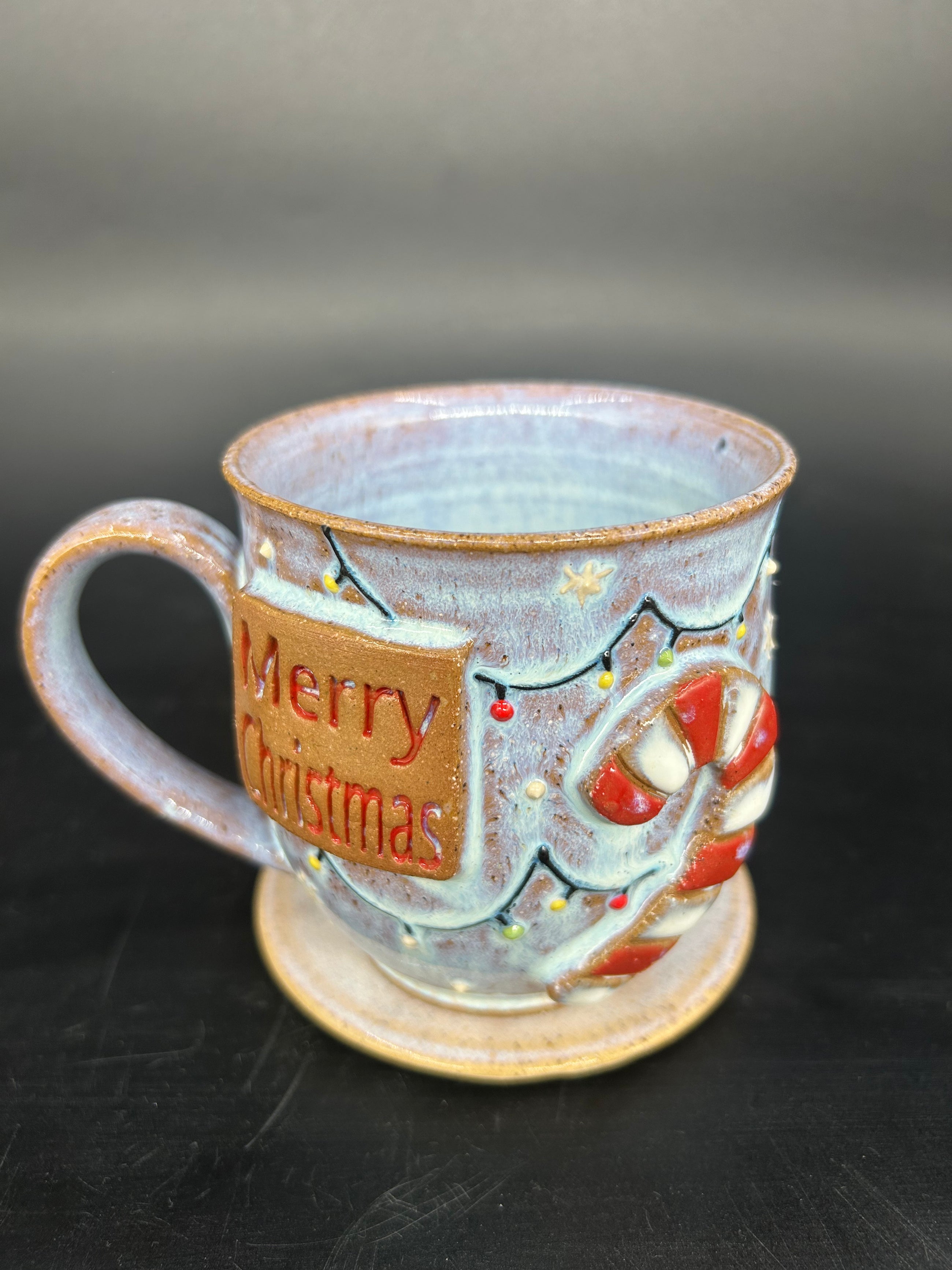 MEDIUM candy cane mug 11 - MERRY CHRISTMAS