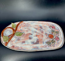 NEW - LARGE CHARCUTERIE BOARD - flower vine / dragonflies