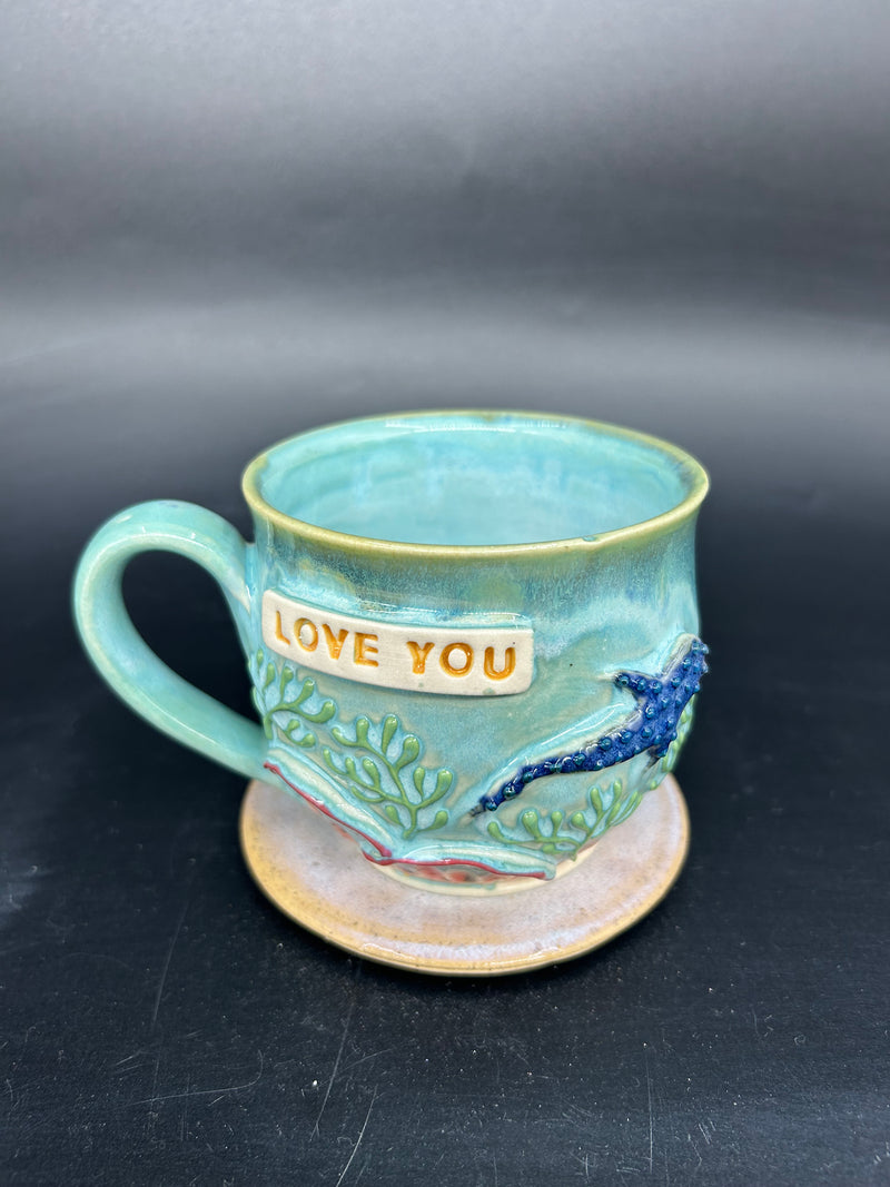 MEDIUM whale shark mug 21 - LOVE YOU