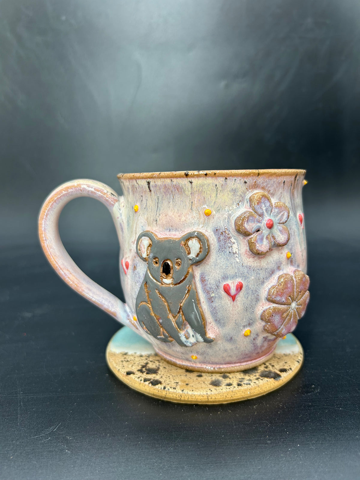 MEDIUM Australian koala / flower mug 7