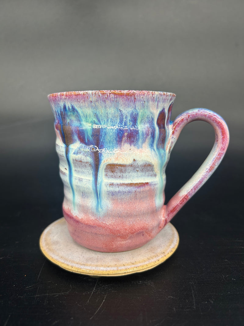 MEDIUM Bubble azure drippy mug 17