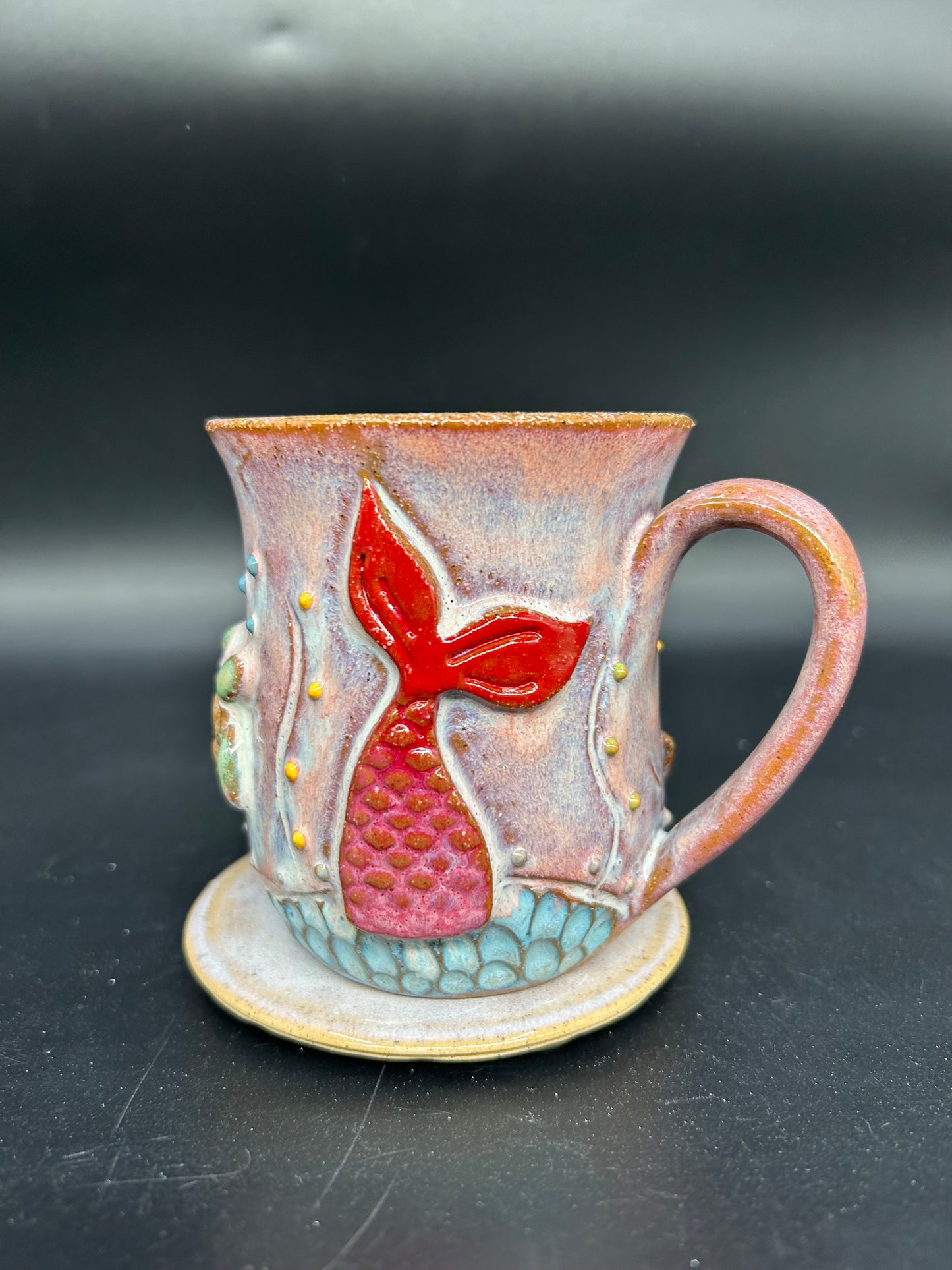 MEDIUM wrap around whale / turtle / mermaid tail mug 19