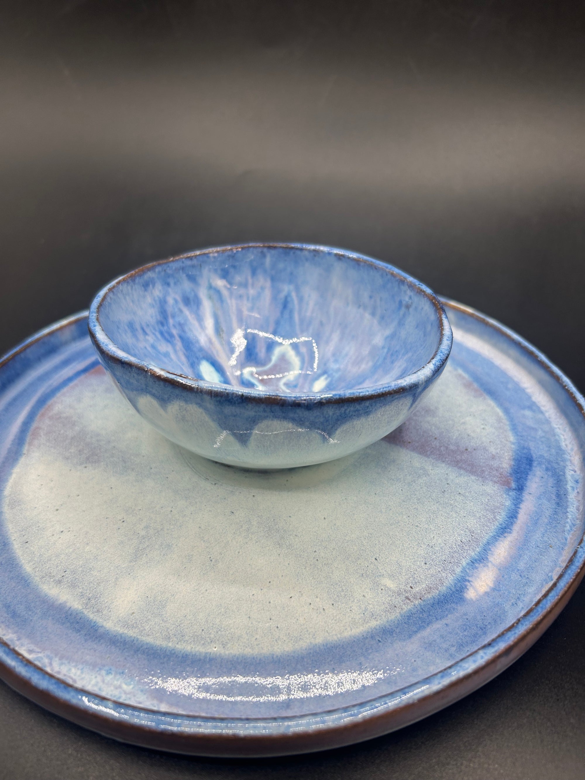 NEW - blue CHIP & BOWL
