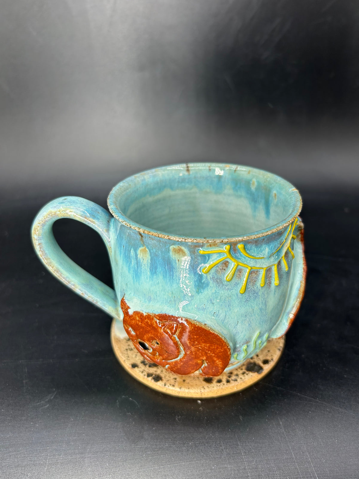 MEDIUM- WRAP AROUND Australian wombat / kangaroo mug 6