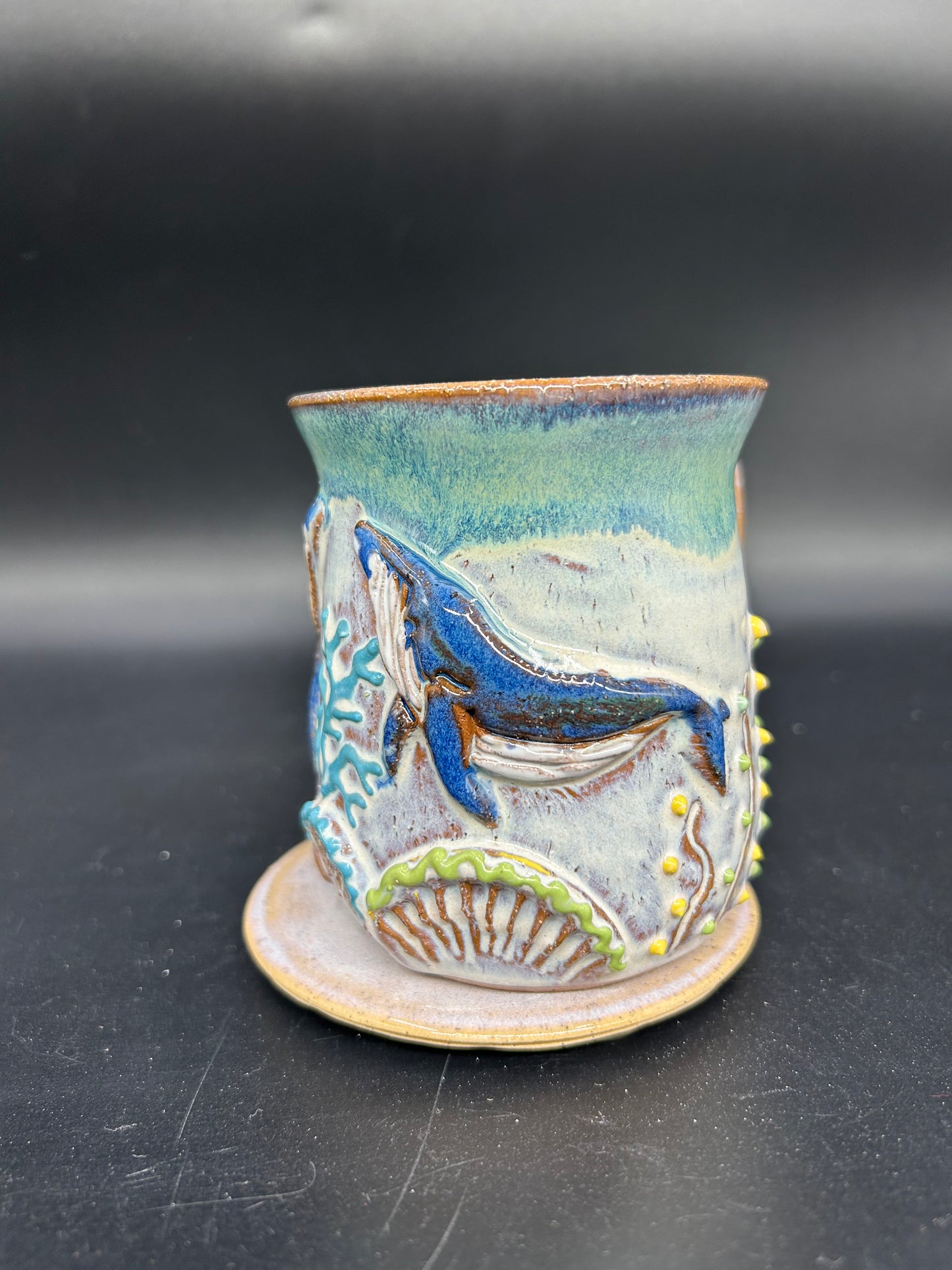 MEDIUM wrap around whale mug 24