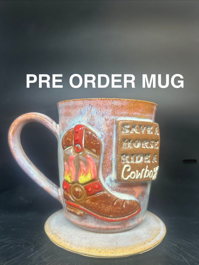 PRE ORDER - Save a horse ride a cowboy mug 1