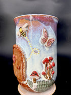 NEW - fairy door / Bee-Mushroom VASE