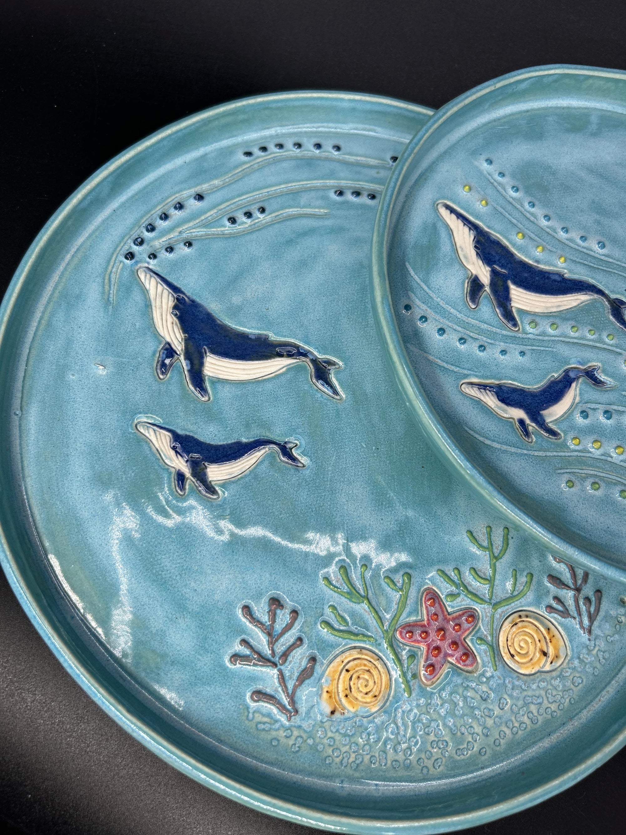 PLATE SET - Whale Coral plates