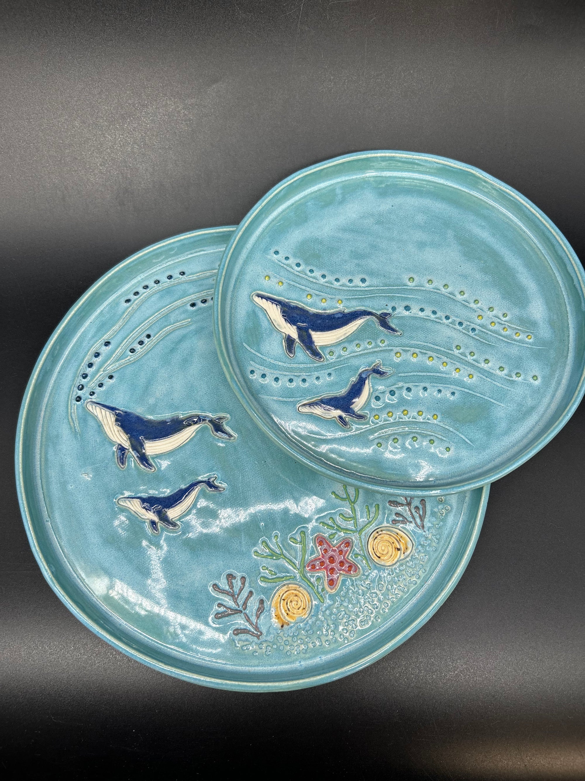 PLATE SET - Whale Coral plates