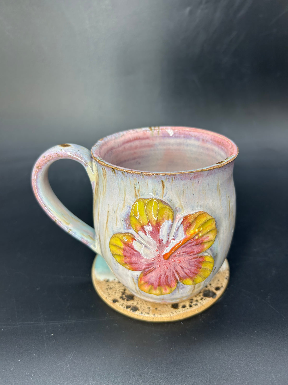 MEDIUM hibiscus flower mug 5