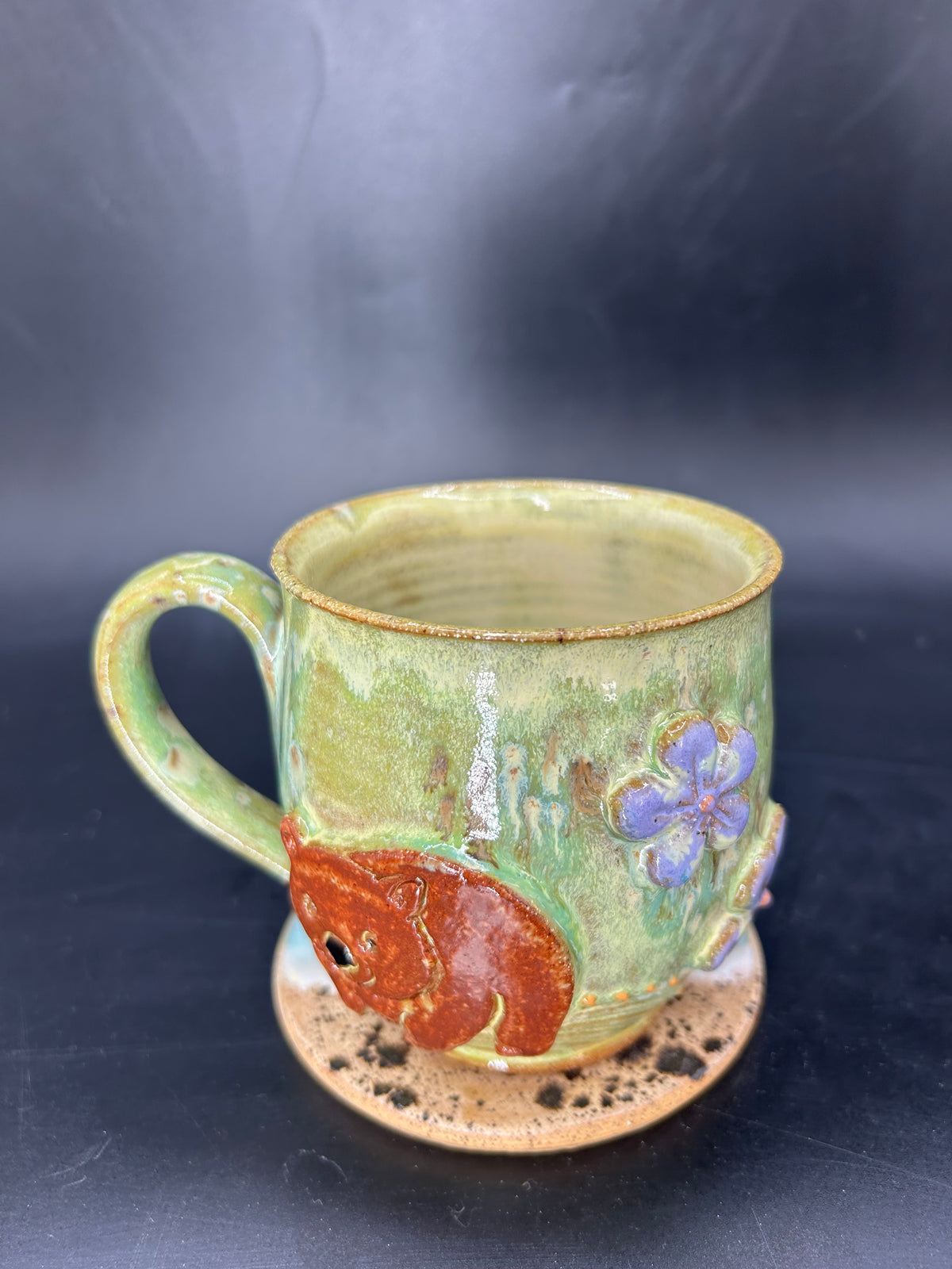 MEDIUM Australian wombat / flower mug 3