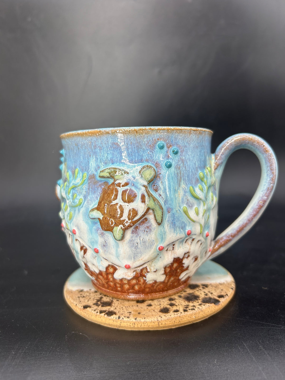 MEDIUM- WRAP AROUND turtle mug 1