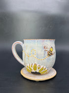 MEDIUM bee / sunflower mug 11