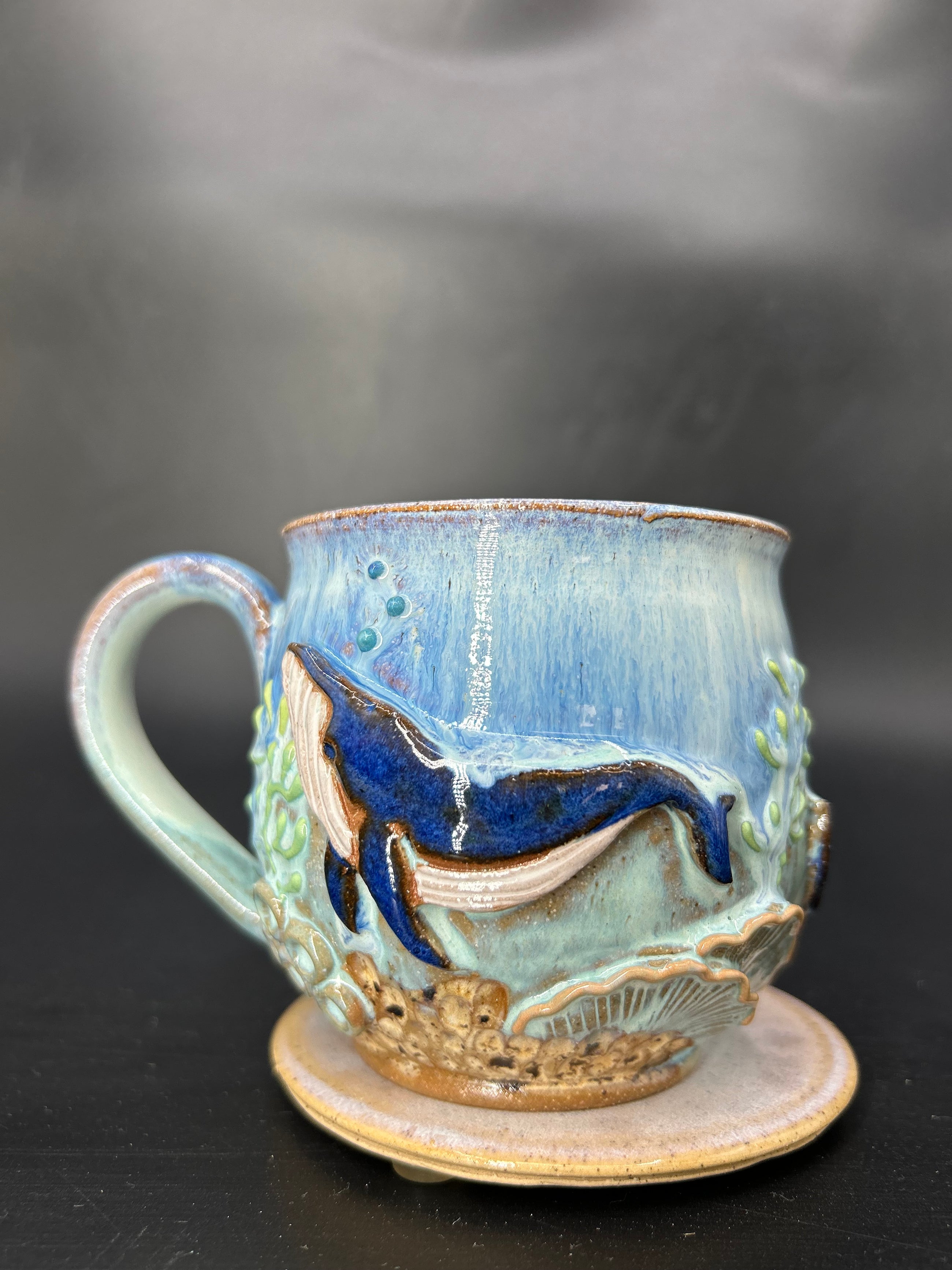 MEDIUM WRAP AROUND whale mug 13