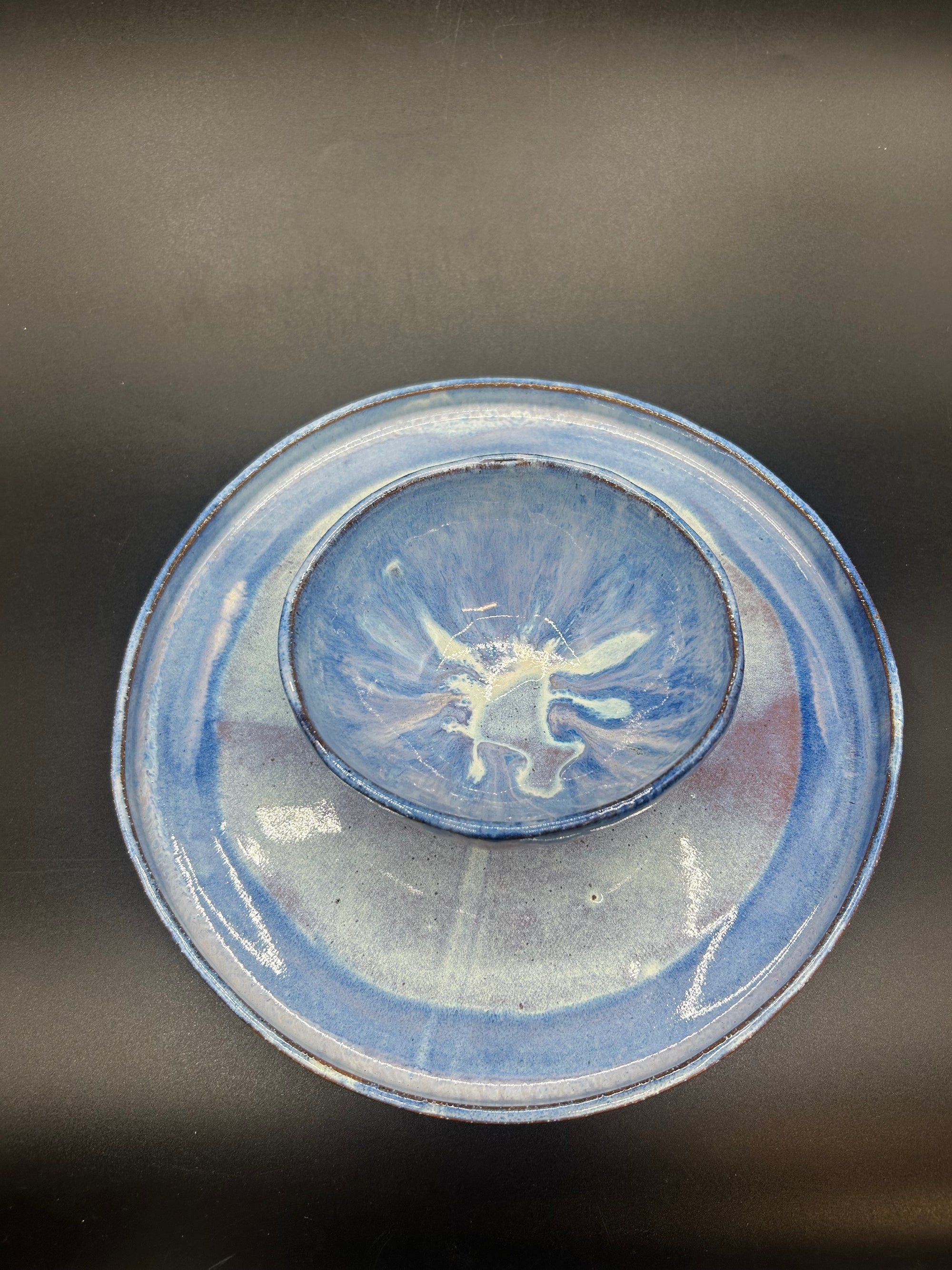 NEW - blue CHIP & BOWL