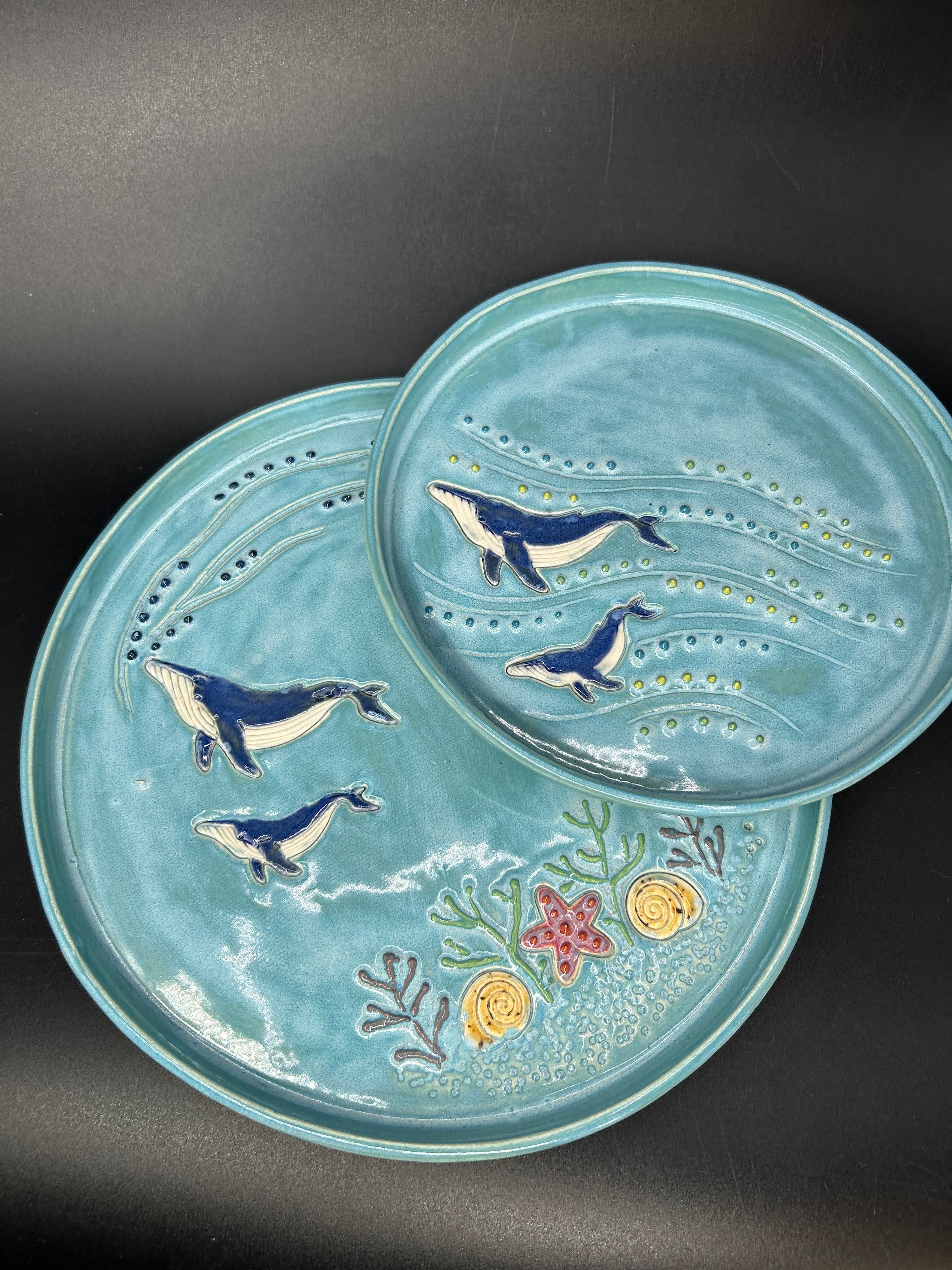 PLATE SET - Whale Coral plates