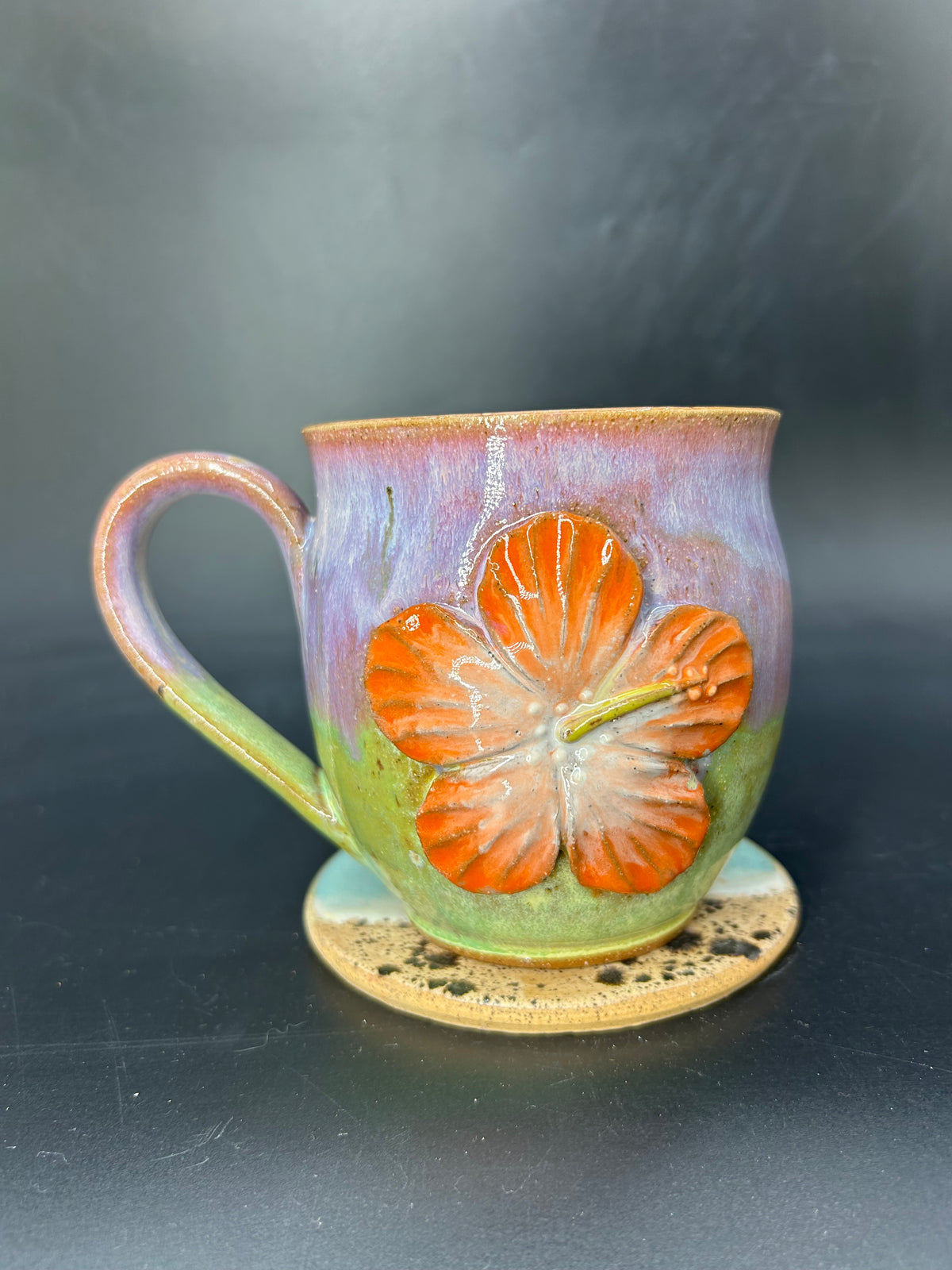 MEDIUM hibiscus flower mug 13