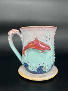 MEDIUM Dolphin Mug / starfish handle