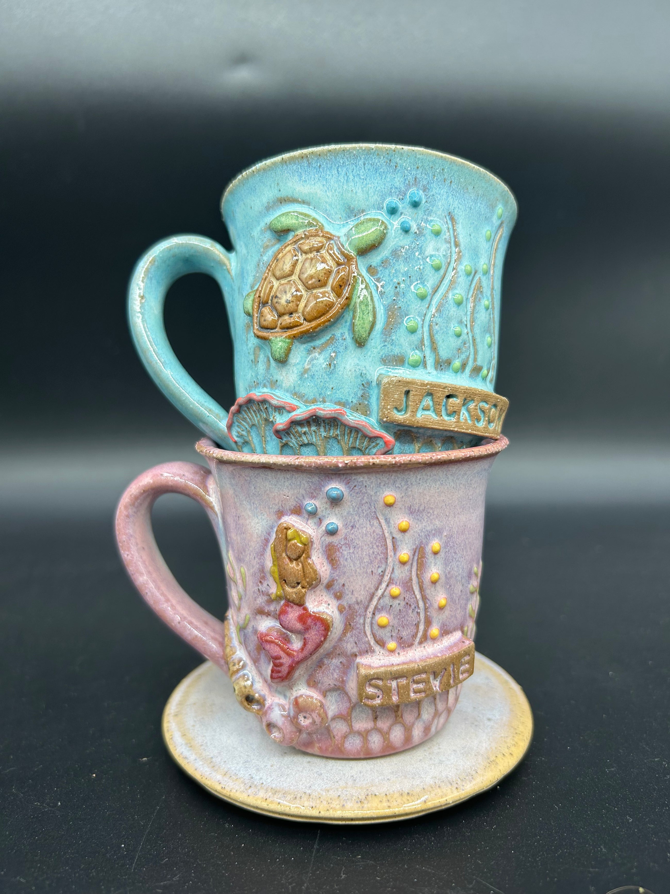 PRE ORDER KIDS - STAMPED Ocean Coral Mug