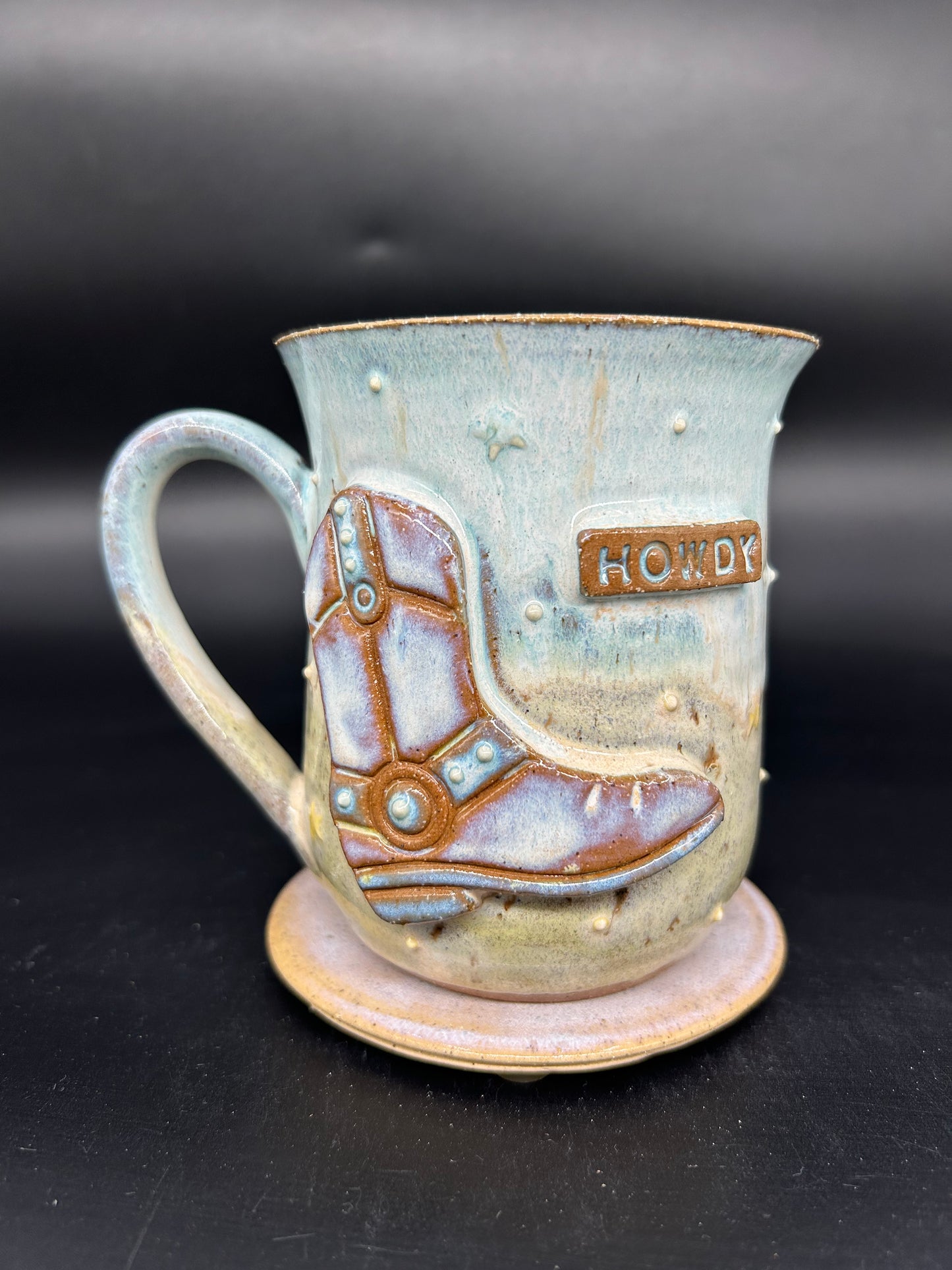 MEDIUM Country cowgirl boot mug - HOWDY 9
