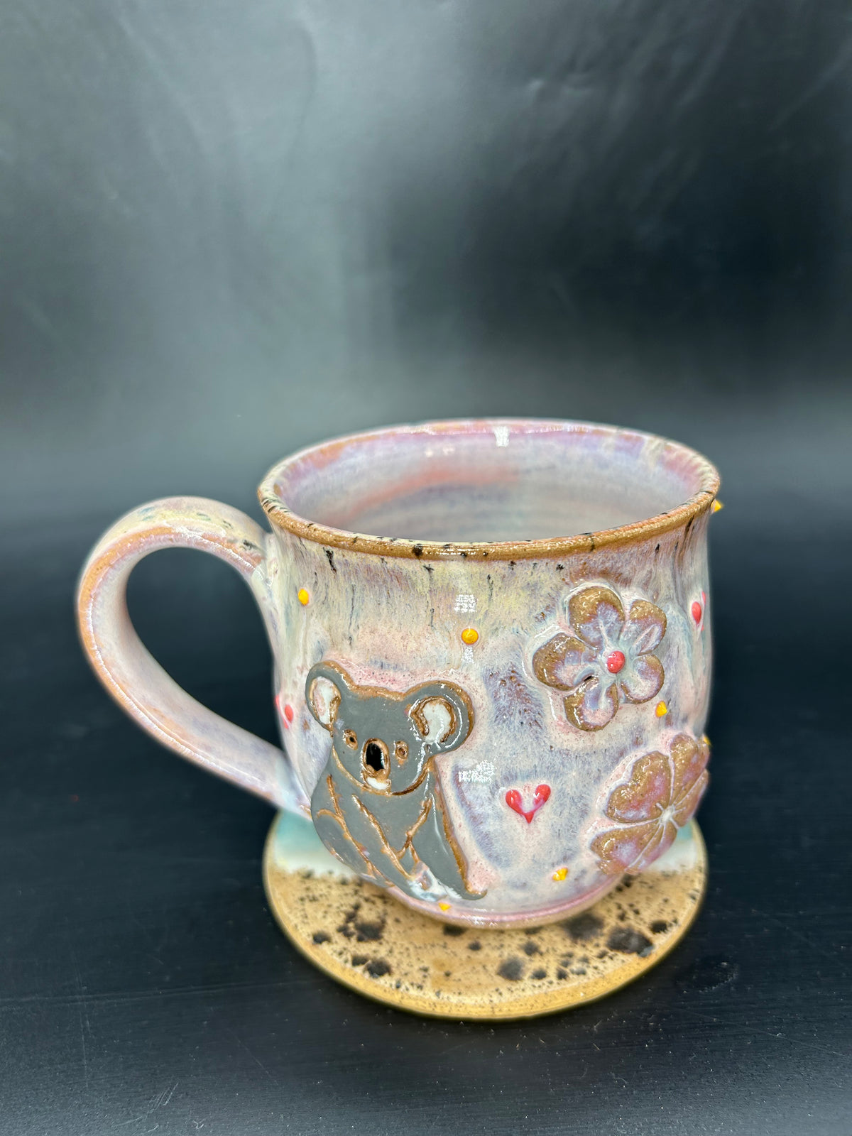 MEDIUM Australian koala / flower mug 7