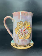 IMPERFECT LARGE hibiscus mug 29