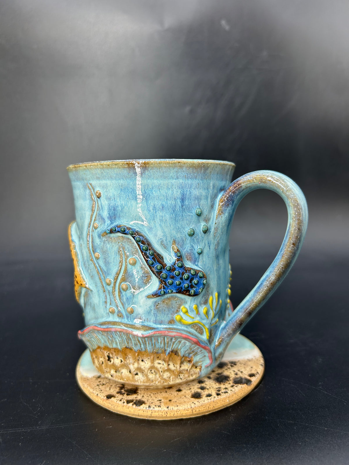 MEDIUM WRAP AROUND - whale shark / leopard shark mug 8