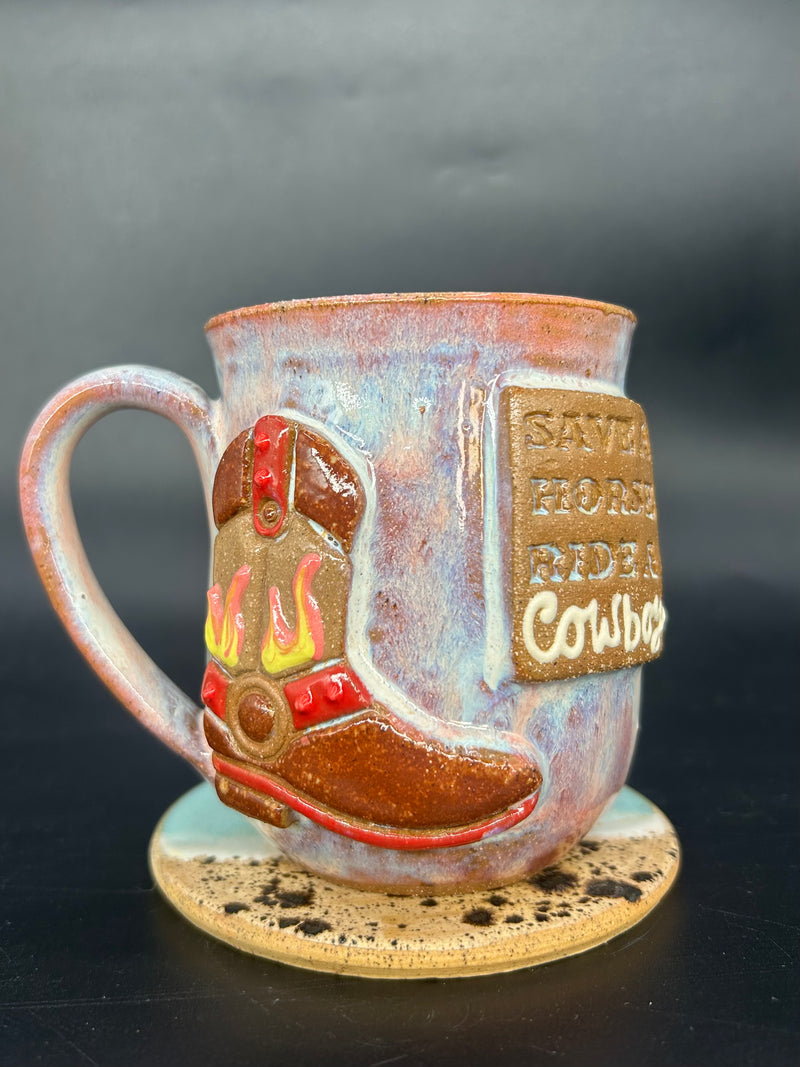 PRE ORDER - cowboy boot mug MADE TO ORDER